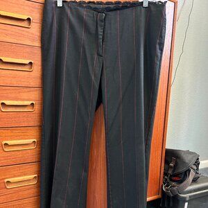 Sharagano pin striped low-rise slacks